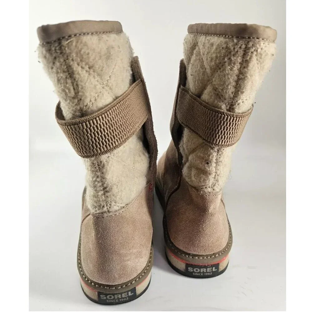 SOREL Girls Size 6Y Women's 7.5 NEWBIE Oxford Tan Winter Boots